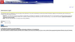 
                            2. Admissions Login - WCJC Online Services