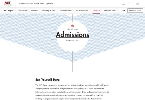 
                            3. Admissions - MBA Program | MIT Sloan School of Management