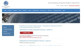 
                            8. Admissions - Presidency University