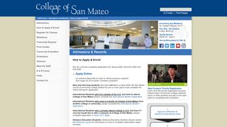 
                            11. Admissions & Records at College of San Mateo - How to Apply & Enroll