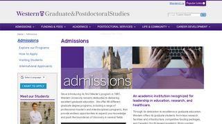 
                            7. Admissions - School of Graduate and Postdoctoral Studies ...