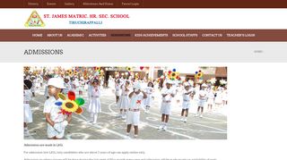 
                            3. ADMISSIONS | St James School - Trichy