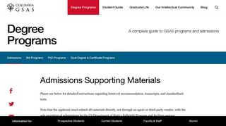 
                            9. Admissions Supporting Materials - Columbia GSAS