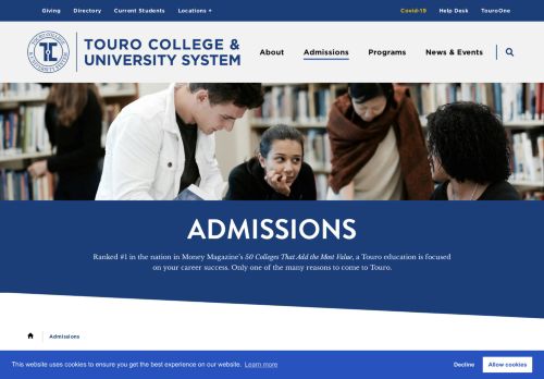 
                            2. Admissions | The Touro College and University System