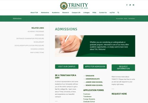 
                            6. Admissions – Trinity University of Asia