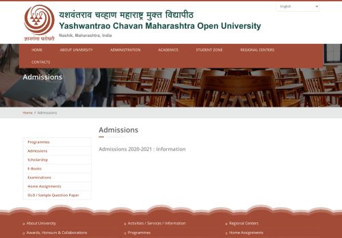 
                            3. Admissions - Yashwantrao Chavan Maharashtra Open University