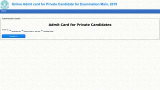 
                            4. Admit Card for Private Candidates