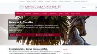 
                            3. Admitted - Santa Clara University