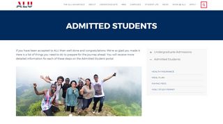 
                            2. Admitted Students - ALU