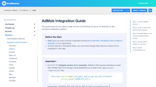 
                            9. Admob Mediation Integration Guide | ironSource Knowledge Center