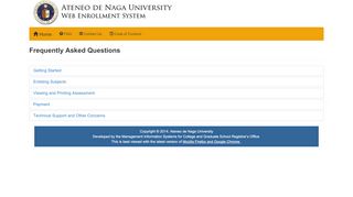 
                            5. ADNU Web Based Enrollment System - Page Site