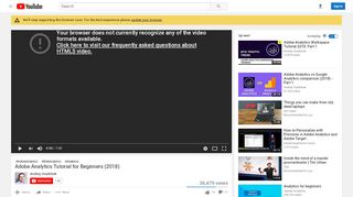 
                            10. Adobe Analytics Tutorial for Beginners (2018) - YouTube