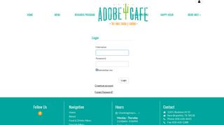 
                            10. Adobe Cafe Tex Mex Cocina - Login