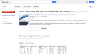 
                            11. Adobe ColdFusion 8 Web Application Construction Kit, Volume 3: ...