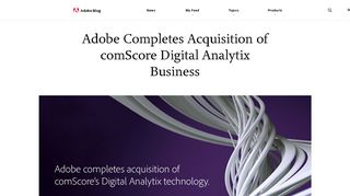 
                            11. Adobe Completes Acquisition of comScore Digital Analytix Business ...
