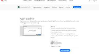 
                            9. Adobe Connect Apps E-Signing Pod for Adobe Connect