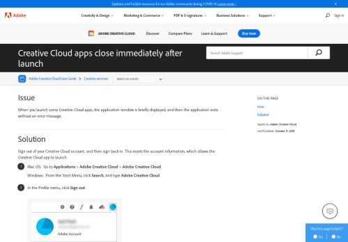 
                            5. Adobe Creative Cloud applications close immediately after ...
