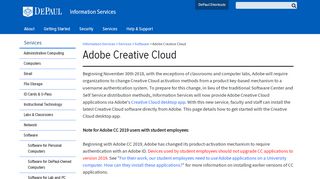 
                            11. Adobe Creative Cloud | DePaul University, Chicago