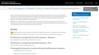 
                            10. Adobe Creative Cloud - Northeastern ITS