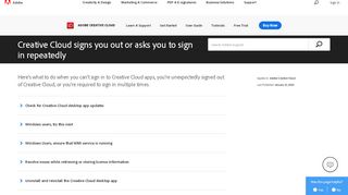 
                            2. Adobe Creative Cloud signs you out or asks you to sign in repeatedly