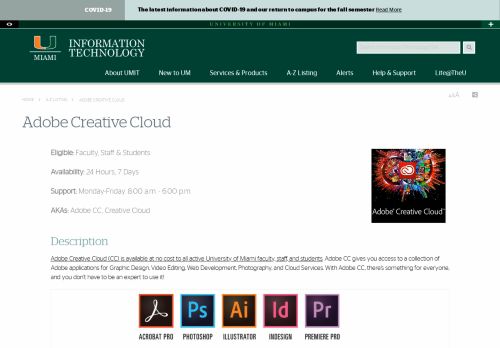 
                            13. Adobe Creative Cloud - University of Miami Information Technology