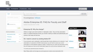 
                            8. Adobe Enterprise ID: FAQ for Faculty and Staff - OCAD University