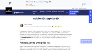 
                            6. Adobe Enterprise ID | Wondershare PDFelement