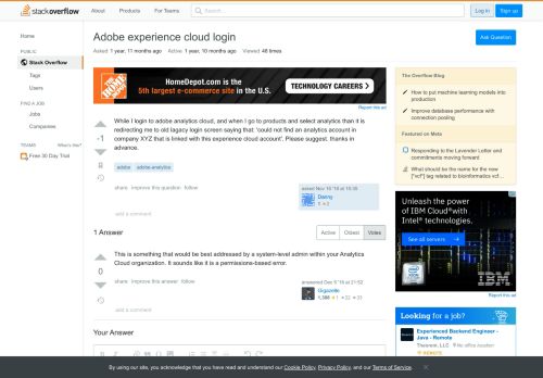 
                            7. Adobe experience cloud login - Stack Overflow