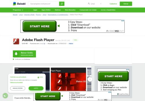 
                            5. Adobe Flash Player Download - Baixaki