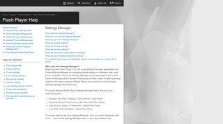 
                            6. Adobe - Flash Player : Settings Manager
