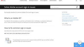 
                            2. Adobe ID account sign-in troubleshooting - Adobe Help Center