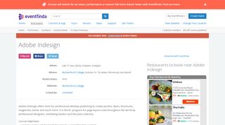 
                            7. Adobe Indesign - Auckland - Eventfinda