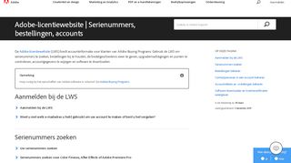 
                            3. Adobe-licentiewebsite | Serienummers, bestellingen en accounts