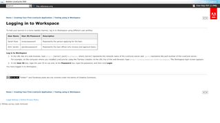 
                            8. Adobe LiveCycle ES4 * Logging in to Workspace - Adobe Help Center