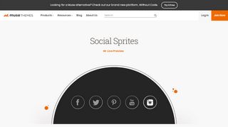 
                            4. Adobe Muse Social Sprites by MuseThemes - Muse-Themes.com