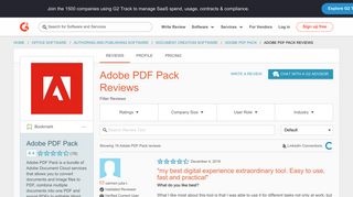 
                            9. Adobe PDF Pack Reviews 2018 | G2 Crowd