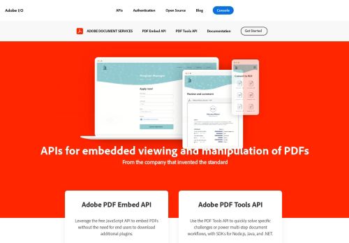 
                            12. Adobe PDF Services - Adobe.io