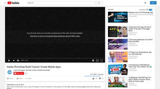 
                            8. Adobe PhoneGap Build Tutorial: Create Mobile Apps - YouTube