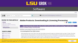 
                            7. Adobe Products: Downloading & Licensing Processing - GROK ...