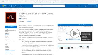 
                            4. Adobe Sign for SharePoint Online - Microsoft AppSource