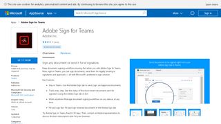 
                            7. Adobe Sign for Teams - Microsoft AppSource