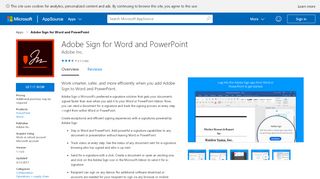 
                            9. Adobe Sign for Word and PowerPoint - Microsoft AppSource