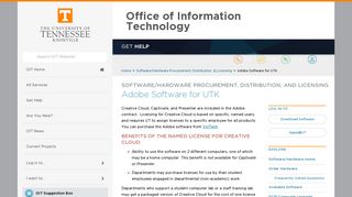 
                            9. Adobe Software for UTK | Office of Information Technology