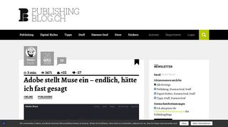 
                            11. Adobe stellt Muse ein – endlich, hätte ich fast gesagt | Publishingblog.ch