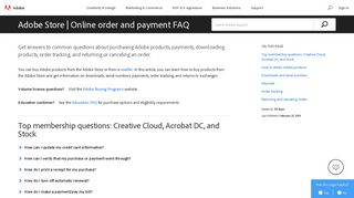 
                            10. Adobe Store | Online order and payment FAQ - Adobe Help Center