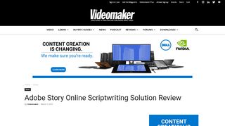
                            13. Adobe Story Online Scriptwriting Solution Review - Videomaker