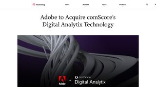 
                            12. Adobe to Acquire comScore's Digital Analytix Technology | Adobe Blog