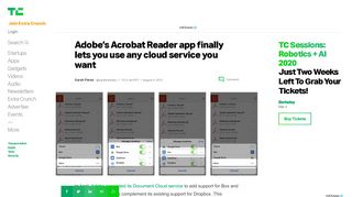 
                            13. Adobe's Acrobat Reader app finally lets you use any cloud service you ...