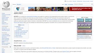 
                            7. ADO.NET - Wikipedia, la enciclopedia libre