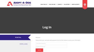 
                            6. Adopt-a-Dog, Inc. : Portal : Portal Login